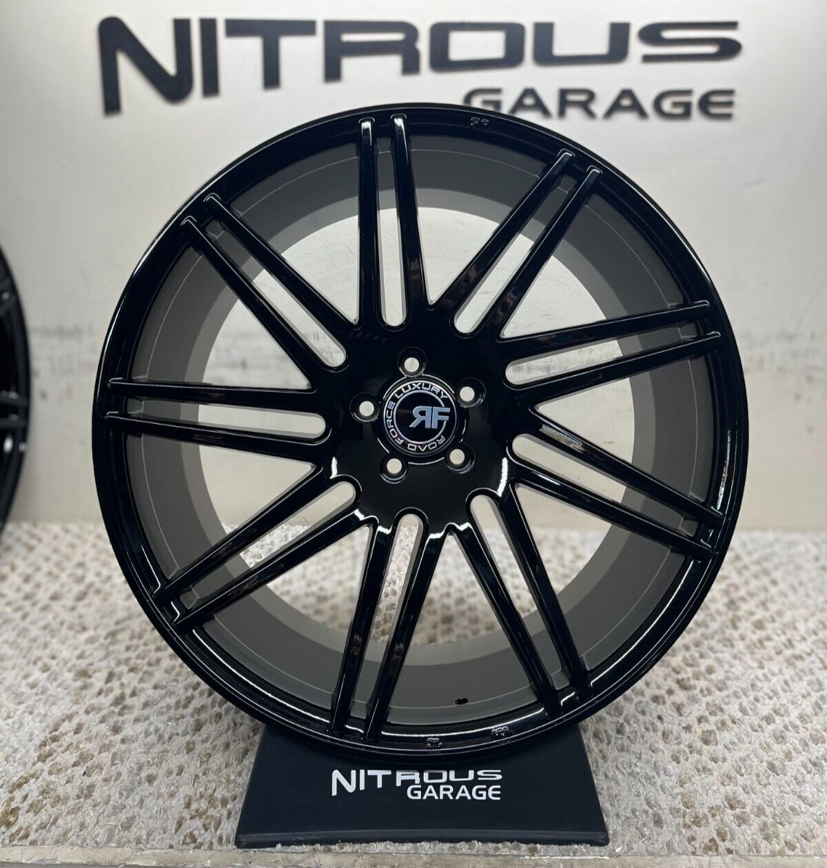 22 BLACK CONCAVE STAGGERED RF11 WHEELS FITS BENTLEY CONTINENTAL GT GTC 2003-2018