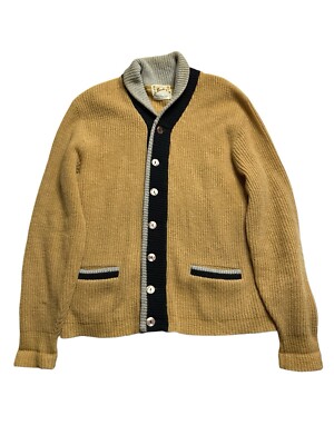 BARCLAY 60'S VINTAGE Sz M CARDIGAN SWEATER Grunge Hipster