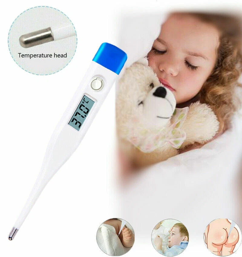 Termómetro digital LCD médico bebé adulto fiebre niños oído seguro boca Fahrenheit Foto 2 de 4