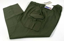 NEW MENS 37x36 BLAUER 8980 CARGO POCKET RAYON POLYESTER PANTS OD GREEN UNHEMMED