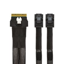 Cablecy Mini SAS HD PCI-E Ultraport Slimline 74pin to Dual SFF-8643 4i Cable
