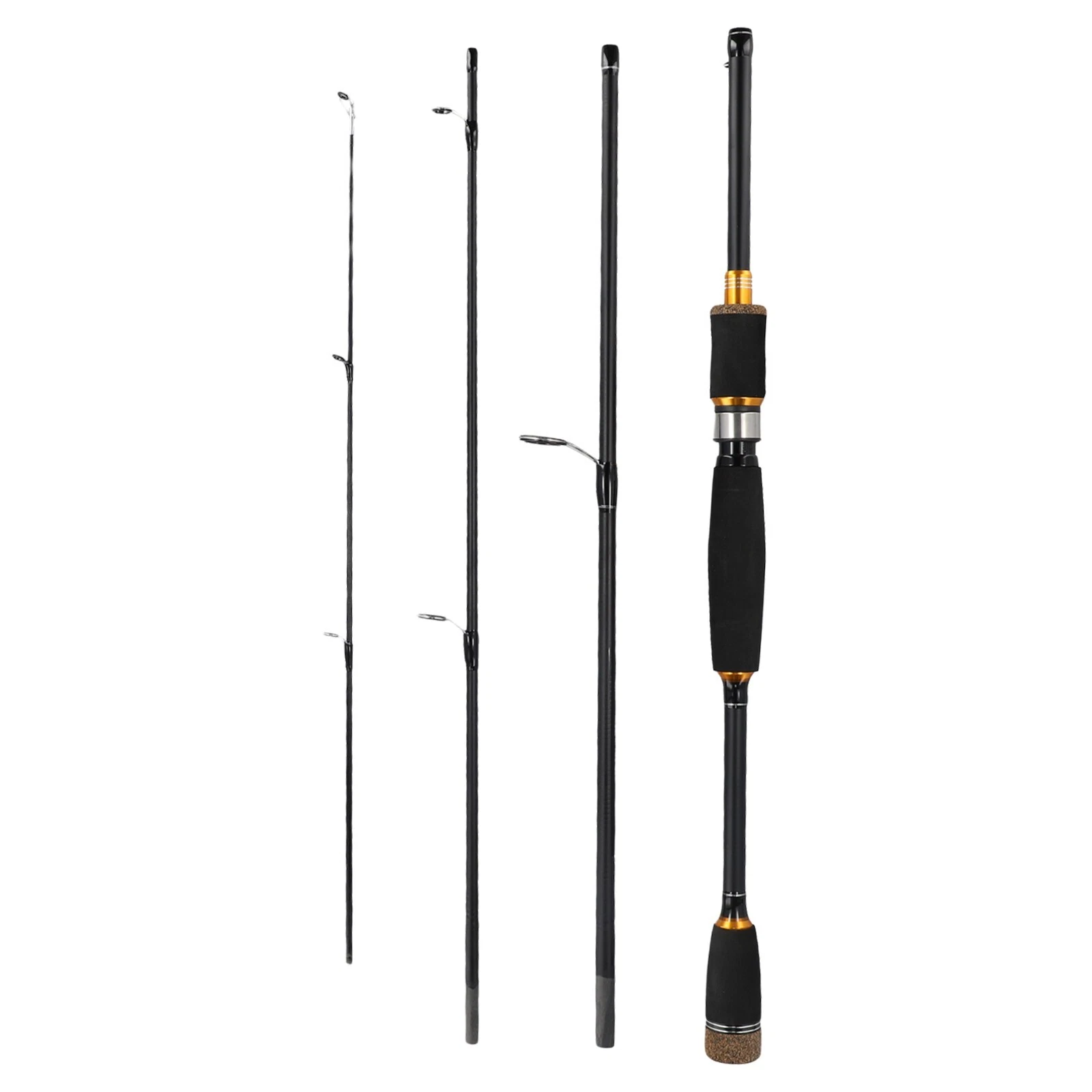 Efficient 1 8m Carbon Fiber Lure Fishing Rod ML Travel Baitcasting Spinner Pole