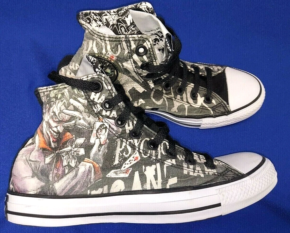 Converse All Star DC Comics The Joker Laugh Men 7.5 Women 9.5 Sneaker Shoes good