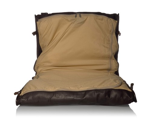 Piel Leather Elite Garment Bag, Chocolate, One Size - Picture 3 of 5