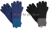 Isotoner Signature Women's Gloves smart DRI Striped-Cuff Gloves One Size