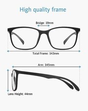 ANRRI Blue Light Blocking Glasses, Brand New with tags, classic black color