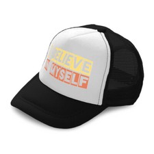 Kids Trucker Hat I Believe in Myself B Polyester Boys Caps  Girls Caps