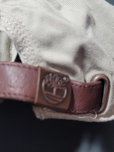 Timberland Adjustable Beige Blue Baseball Cap Hat Mens - Picture 9 of 9