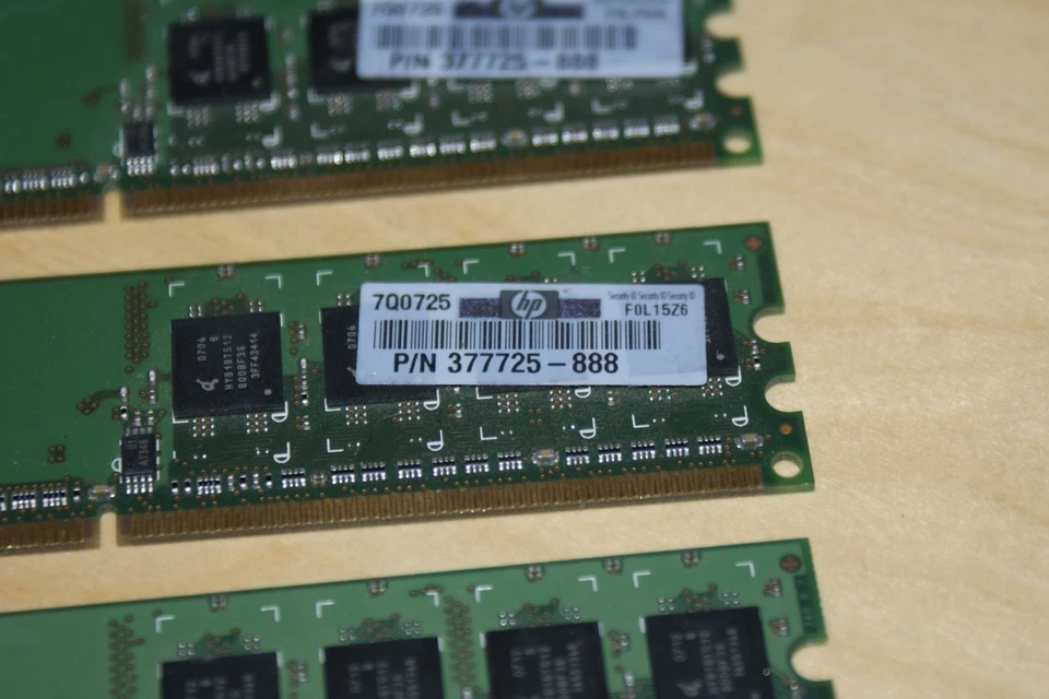 HP PC2-5300 512MB DIMM DDR2 SDRAM Memory (377725-888) SET OF 4 - Image 2 of 3