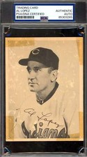 Al Lopez PSA DNA Vintage Signed Rare 1952 Num Num Indians Autograph