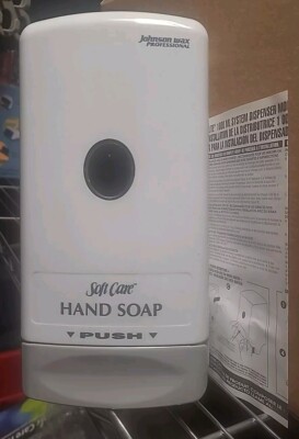 Lot 2x Johnson Soft Care 1000-Ml Elite Soap Dispenser Wall-Mount Instructions