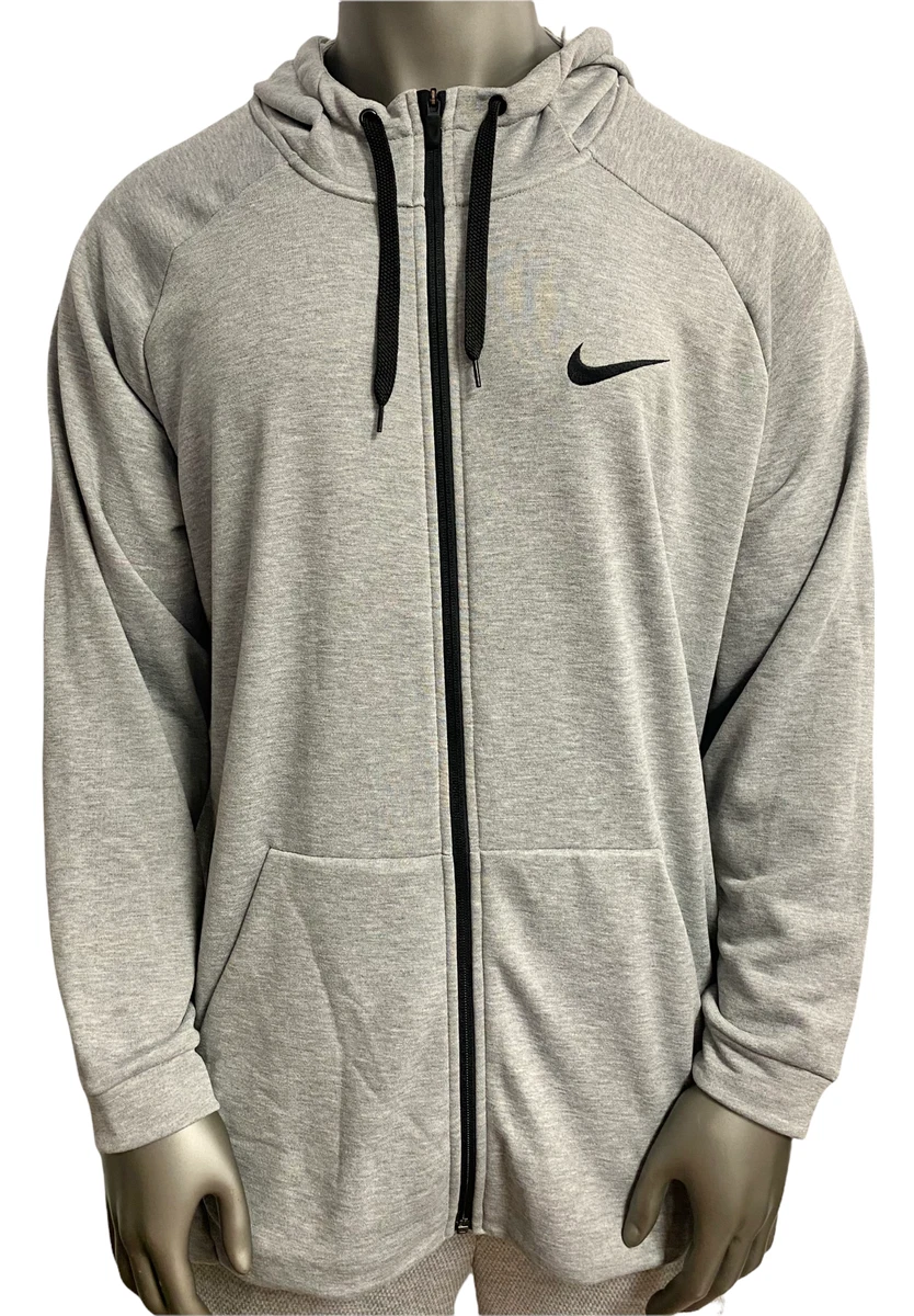 Nike Mens Dri-Fit Training Full Zip Hoodie - Grey - [860465-063]