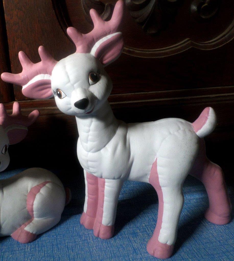 Kimple Ceramic Handcrafted Reindeer & Sleigh 4 Pc. Set Make it Your