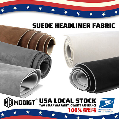 Deluxe Suede Cars Headliner Foam Material Fabric Upholstery Roof Liner Repair