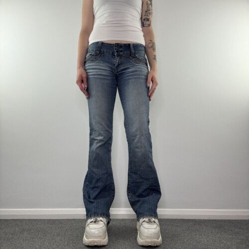 Y2K vintage Jane Norman low rise bootcut faded denim jeans - Picture 2 of 6