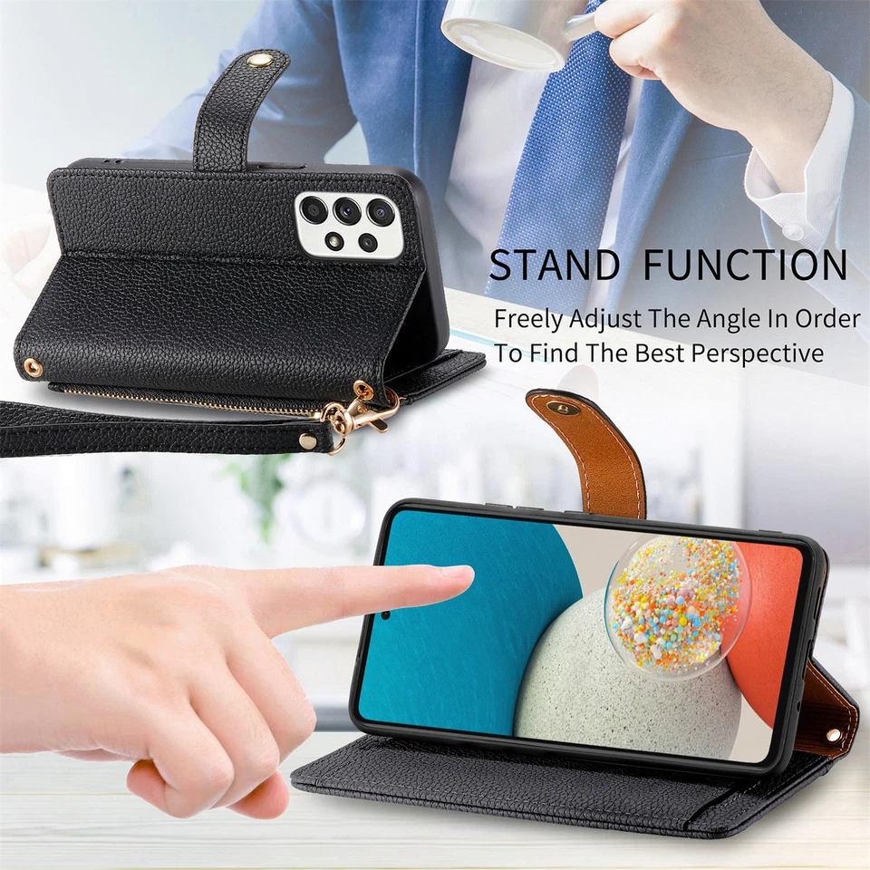 Leather Flip Case Wallet Stand Cover For Huawei P50 Pro Mate 50 E Pro Maimang 11 - Image 4 of 4