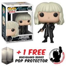FUNKO POP ATOMIC BLONDE LORRAINE WITH GUN #566 VINYL FIGURE + FREE POP PROTECTOR