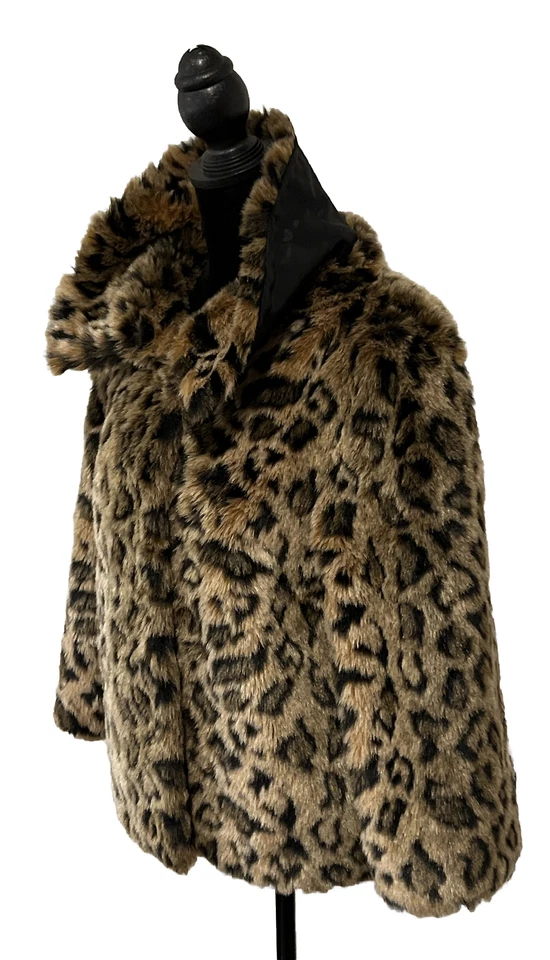 Abrigo Juicy Couture M Imitación Piel Leopardo Vintage Y2K Manga 3/4 Sra. Robinson ¡RAWR! Foto 4 de 4