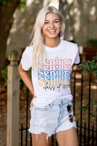 Class of 2025 Seniors Graduation Gradient Womens or Mens Crewneck T Shirt Tee - 第 4/7 張圖片