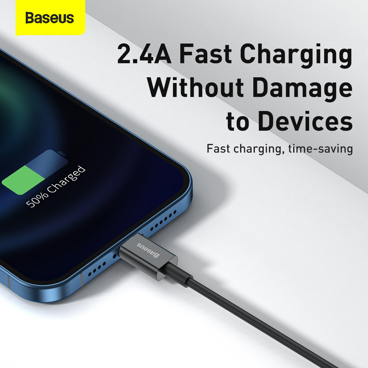 Baseus USB to Lightning Cable Fast Charge MFi Certified 2M Durable 2.4A — image 2