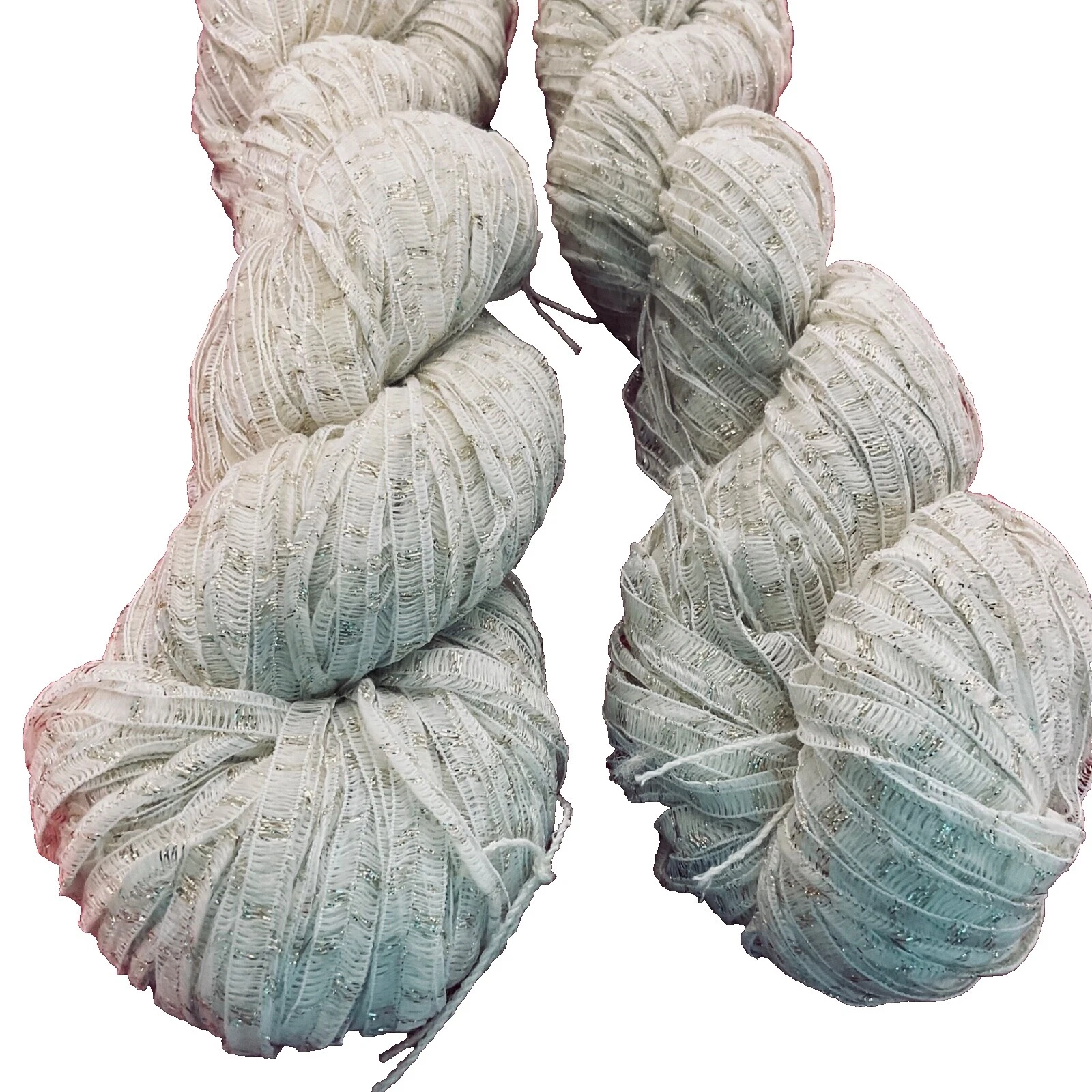 Ribbon Crochet White Yarns