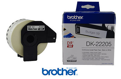 5x Original Brother DK-22205 62mm 30,48m Endlos-Etiketten Ql-560 -500 QL-700 570