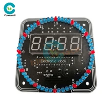 Electronic Digital Clock Kit DIY Rotating LED Alarm Learning Board 5V DS1302.