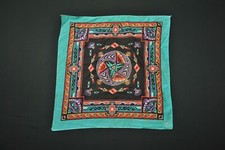 VTG Bandana 90s Made in USA Native American Wamcraft Western Teal 424S