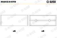 Glyco H1243/5 Std Kurbelwellenlager For Fiat Nissan Opel Renault Samsung Vauxhal