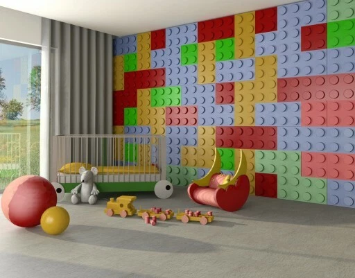 LEGO 3D MODERN UPHOLSTERED WALL PANELS HEADBOARD PLUSH VELVET