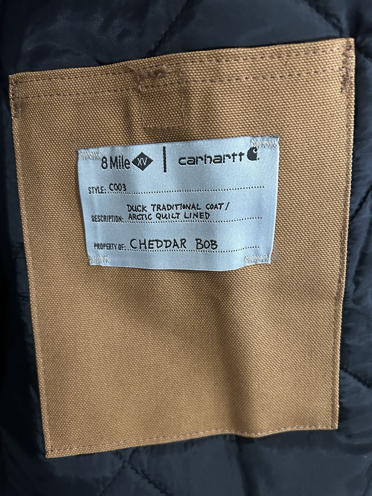 Eminem 8 Mile XV Carhartt Coat. RARE 15th Anniversary Cheddar Bob Coat 313 NWT L image 4