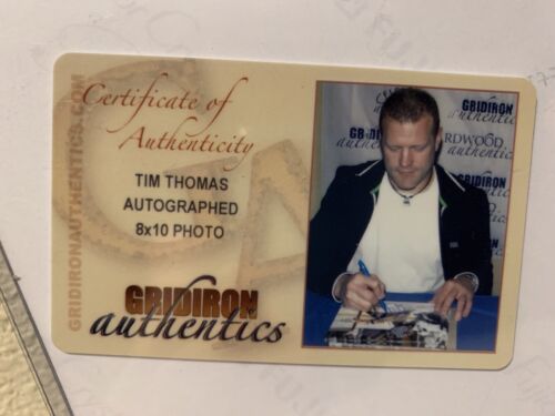 Tim Thomas Signed Boston Bruins 8x10 Photo COA - Picture 5 of 5