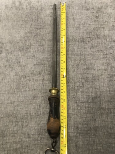 Vintage Antique Sharpening Steel 14” Marked Forged Steel Made In England - Picture 3 of 8