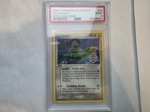 2005 Pokemon Card Ex Deoxys Rayquaza 022/107 Gym Challenge Stamp PSA 9 Low Pop