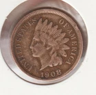 US Rare Old West 1908 Indian Head Penny Coin American Collection Shield Cent USA