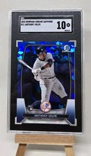 Anthony Volpe Rookie Card SGC 10 2023 Bowman Chrome Sapphire Edition