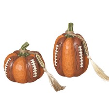 Harvest Football Pumpkin Set with Blessed Tha...