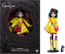 Monster High Skullector Doll, Coraline Collectible in Yellow Raincoat with