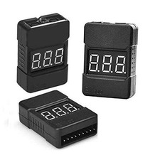 RC LiPo Battery Checker 1-8S - Adjustable Low Voltage Buzzer Alarm Tester with
