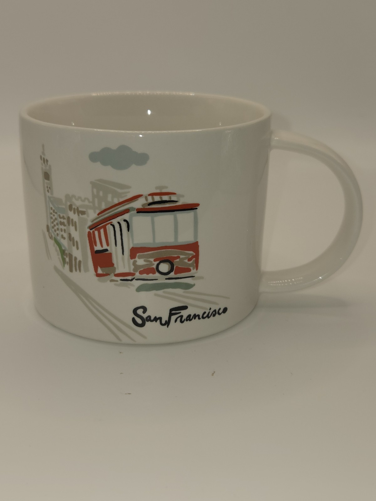 Pottery Barn San Francisco Ceramic Coffee Mug Cable Car Design