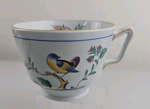 Spode Queen's Bird London shape footed cup Y4973 Fine Stone Blue/Gray Body - Picture 1 of 8