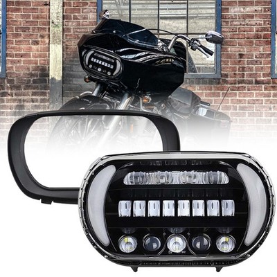 LED Scheinwerfer mit Abdeckung Blinkerprojektion Für Harley Road Glide 2004-2013