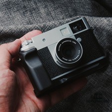 Wooden Metal Attachment Grip Flannel Base for XHalf Fujifilm X-Half Camera New