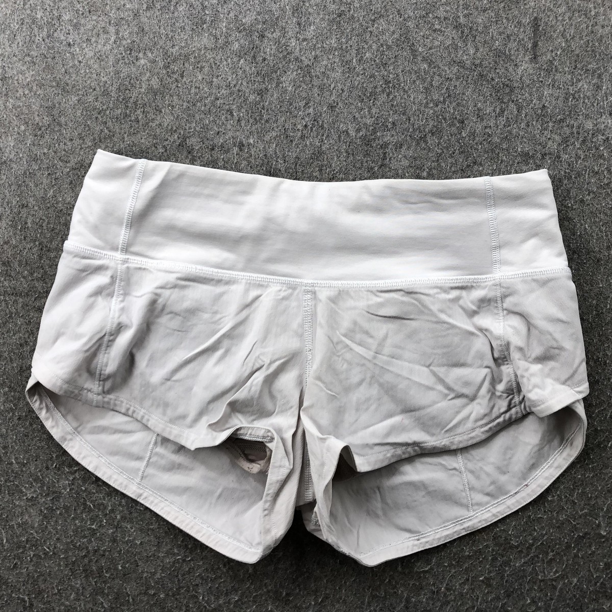 Lululemon Shorts Womens White Run Speed Up Lightweight Active Gym Athletic