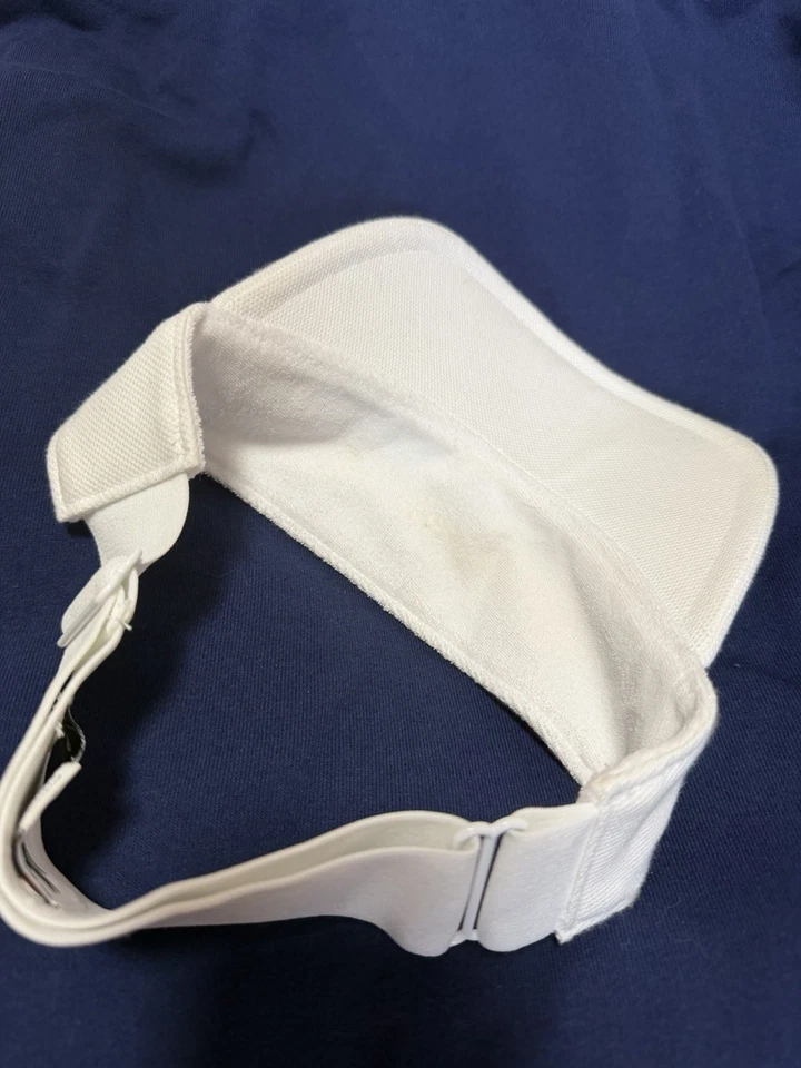 Lacoste Sport Blanco Tenis Golf Visera Ajustable Unisex Sombrero Clásico Cocodrilo Foto 3 de 4