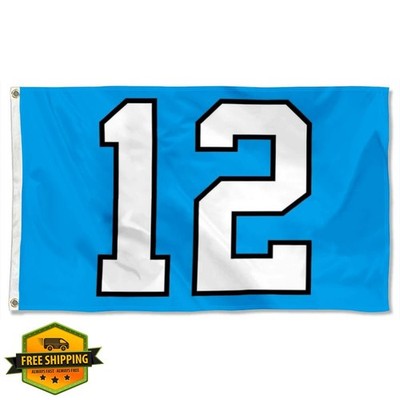 Fyon 12TH Man Light Blue Flag 3x5Ft