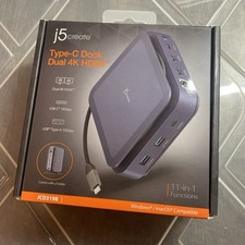 J5 create Type-C Dock Dual 4K HDMI Docking St...