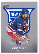 2025-26 UD NY Rangers Centennial Hobby True to the Blue #71 Chris Drury /1926