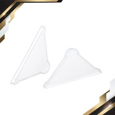 30 x PP Corner Protector Triangle 37x3mm for Ceramic Glass Metal Sheets White