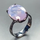 10 ct jewelry Natural Lavender Quartz Ring 925 Sterling Silver Size 8 /R468076